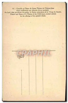 Capela e Santuário de Santa Têrêsa da Criança Jesus — edifício em mármore — editor não visível — Verso