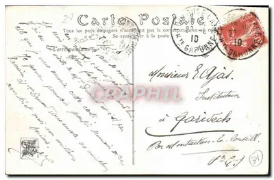 Wschód słońca na Brune — Salon 1908 — autor A. Rigolot — Rewers