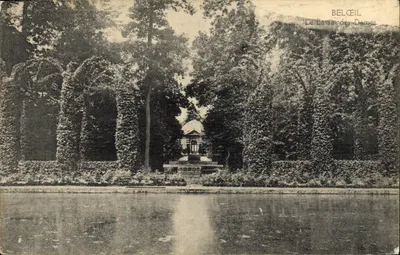 Bilhete postal antigo Beloeil A Piscina das Senhoras