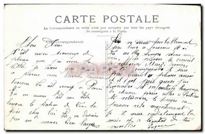 Stara pocztówka Paris La Place Du Palais Royal — Rewers