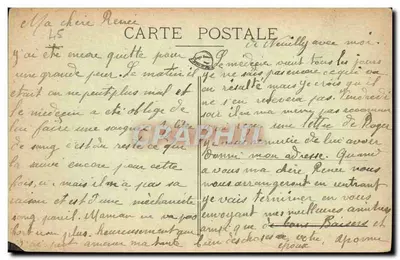 Stara pocztówka Bellegarde Du Loiret Widok ogólny — Rewers