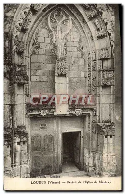 Loudun (Vienne) — Portal da Igreja do Martray — Charpentier, editor — Loudun