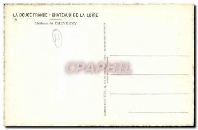 Zamek Cheverny — Delikatna Francja - Zamek Loary — Wydawnictwo Sztuki Yvon — Rewers