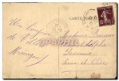 Cartolina d'epoca Villers Sur Mer La Digue Et Les Villas — Verso