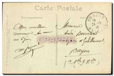 Montpellier — O Palácio de Justiça e o Arco do Triunfo — ND. Fot. — Verso