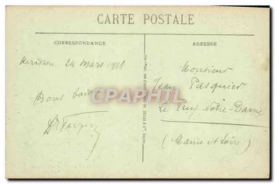 Aproximadamente de MONTLUÇON — Ruínas do Castelo de Hérisson — (Monumento histórico do século XVI) — Verso