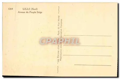 Lille (Nord) — Avenue du Peuple Belge — Les Éditions d'Art 'WYON', Paris — Rewers