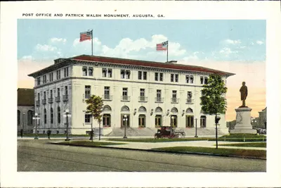 Post Office and Patrick Walsh Monument — Augusta, GA — editor não visível