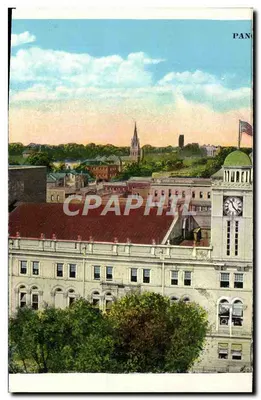 Stare Kapitolu w nocy — ilustracja nocna z księżycem — wydawca Postcard Co. n° 25506 — Rewers