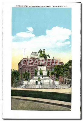 Gamble's Hill Park (South Third Street), Richmond, VA. — Monumento Equestre de Washington, Richmond, VA. — Verso