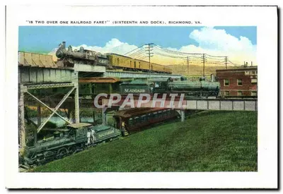 Estação ferroviária em Richmond — 'Is Two Over One Railroad Fare?' — Sixteenth and Dock, Richmond, VA.