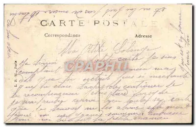Castelo de Ricquebourg (Oise) — Construído sobre estacas — Frezquin, editor em Ressons — Verso
