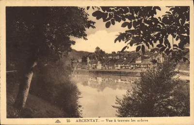 Arcentat — Vista através das árvores — Cie des Arts Photomécaniques Schiltzheim