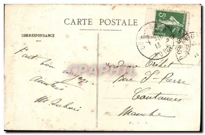 Tarjeta postal antigua Douai Boulevard Delbecque — Reverso