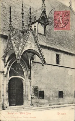 Portail de l'Hôtel Dieu — éditeur Ronco Frères, Beaune — n° 1443
