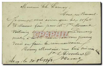 Mons-en-Baraoul — Courrié — editore non visibile — Verso