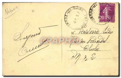 SAINT-HONORÉ-LES-BAINS — Das Establishment — Sammlung Roubé n°871 — Rückseite