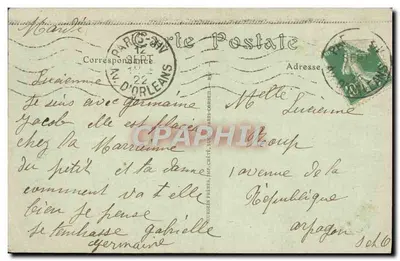 Pamiątka z Paryża — kolacja widoków i kwiatów — Neugoudin Frères, n° 12 — Rewers
