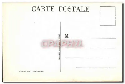 Columnas de carros blindados y motociclistas en la montaña — edición Georges Lang, París — Reverso