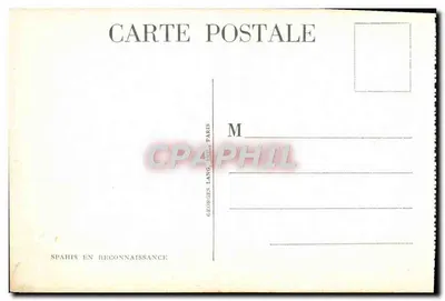 Caballeros en la montaña — Spahis en reconocimiento — Georges Lang, París — Reverso