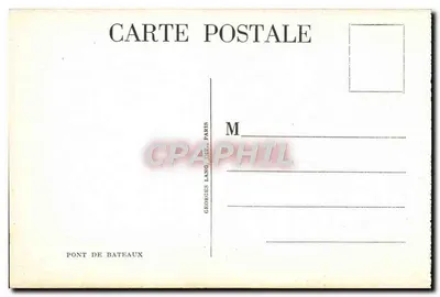 Most z łodzi — demonstracja wojskowa — Georges Lang Jull, Paryż — Rewers