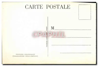 Kolonialtruppen (Indo-Chinesische Tirailleurs) — Georges Lang, Paris — Seriennummer nicht sichtbar — Rückseite