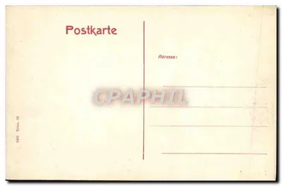 Trier. Banhos Romanos. — Ruínas romanas com um visitante — editor Trier, n° 3401 — Verso
