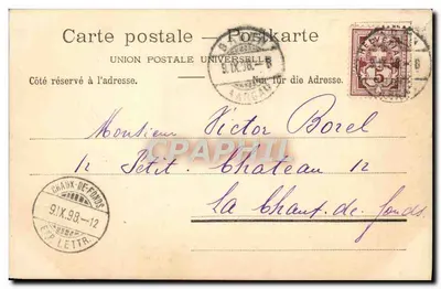 Baden - Kursaal — Wydawca: Compagnie de Phototypie, Besançon (Guerin) — Rewers