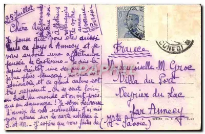 S. Dalmazzo di Tenda (Valle Roia) — Vallone di Casterino — Éd. E. Pansa, n° 022350 — Verso
