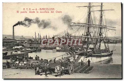 Hafen von Barcelona — Ansicht vom Westpier — A.T.V. — 6