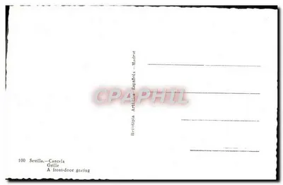 Sevilha — Cancela — Grade de entrada — Heliotipia Artística Española, Madrid — Verso