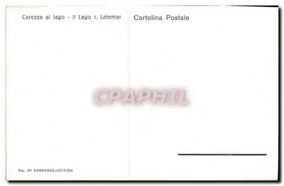 Carezza przy jeziorze — Jezioro c. Latemar — Karersee-Edition, nr 23 — Rewers