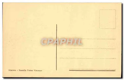 Siracusa - Costume Provinciale — Vincenzo Ramella — éditeur non visible — Verso