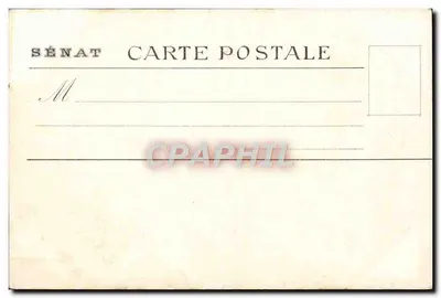 Stara pocztówka Luksemburg — Gabinet Dore Louis XIV podpisuje dekrety morskie Hesse Paryż Senat — Rewers
