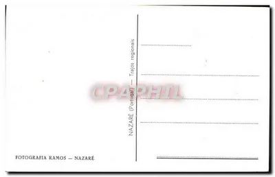 Dwa dzieci obok łodzi — Nazaré — Fotografia Ramos — Rewers