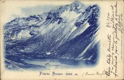 Flüela Hospiz — alpejski widok z 2388 m — Atelier H. Gubserheim & Cie, Davos-Dorf