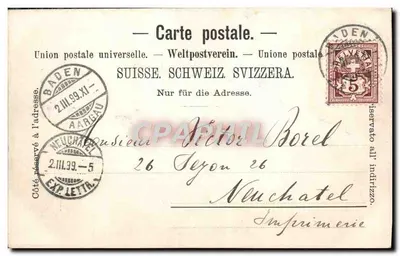 Baden zimą — widok zimowy — Nr 200, wydawca nieznany — Rewers