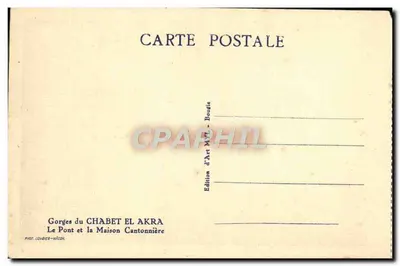 Gorges van Chabet El Akra — De Brug en de Kantoorwoning — Editeurs d'Art MTL - Bongi — Achterkant