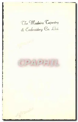 Virgem com o Menino — reprodução de uma obra de arte — The Madeira Tapestry & Embroidery Co. Ltd. — Verso