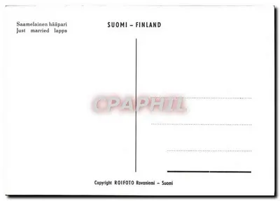 Novo casal de Lapps — Finlândia — ROIFOTO Rovaniemi — Verso