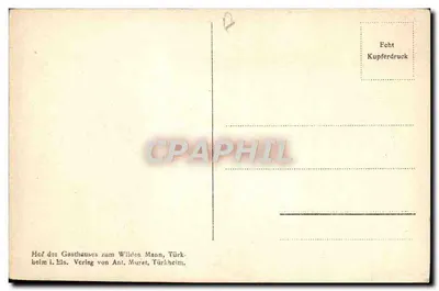Pátio do Gasthaus zum Wilden Mann — Türkheim — Verlag von Ant. Murst — Verso