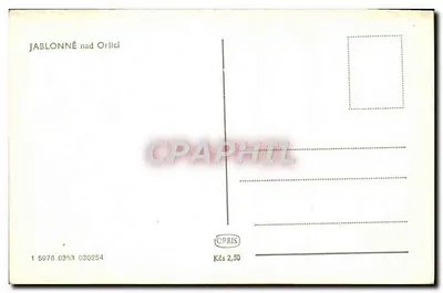 Jablonné nad Orlicí — ogólny widok wsi i rzeki — wydawca CPBIS, n° 1 5976 0353 030254 — Rewers