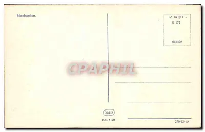 Nechanice — widok na kościoł — wydawca ORBIS, nr 871/11 — Rewers