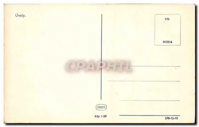 Visão da rua principal em Úvaly — editor ORBIS, n° 170 — Verso
