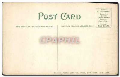 Brooklyn Bridge, New York — panoramic view — Success Postal Card Co., New York, No. 1018 — Back