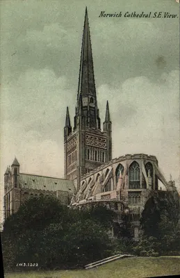 Catedral de Norwich — vista sudeste — J.W.S. 1202