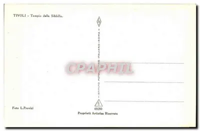 Tivoli - Templo da Sibila — editor L.Provizi, n° 69280 — Verso
