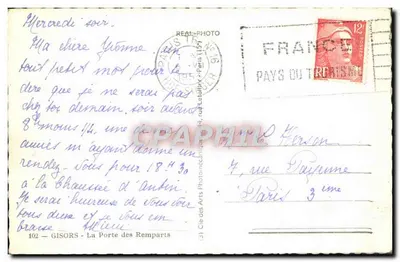 Gisors — A Porta dos Muros — Cie des Arts Photomécaniques — Verso