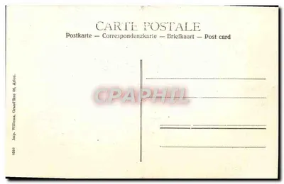 Arlon. Katedra św. Donata — widok katedry i otaczających jej budynków — Drukarnia Willems, Arlon — Rewers