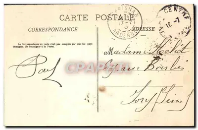 Ruines de l'Abbaye d'Orval — Tour du Braconnier — éditeur anonyme, n°4 — Rewers
